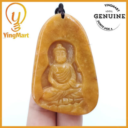 Yingmart Myanmar Jade Guan Yin Pendant Genuine Jadeite Jade  Burmese Myanmar Real Jade Grade A Type A  Hand Carved Lucky pendant