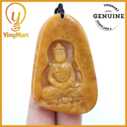 Yingmart Myanmar Jade Guan Yin Pendant Genuine Jadeite Jade  Burmese Myanmar Real Jade Grade A Type A  Hand Carved Lucky pendant