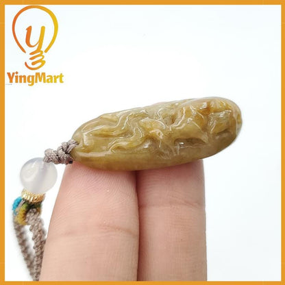 Yingmart Natural Jade Giraffe Genuine Jadeite Real Jade Grade A Type A Hand Craving