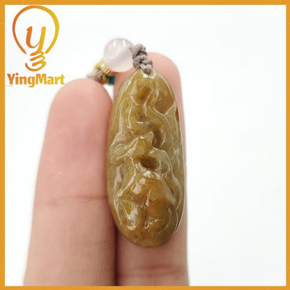 Yingmart Natural Jade Giraffe Genuine Jadeite Real Jade Grade A Type A Hand Craving