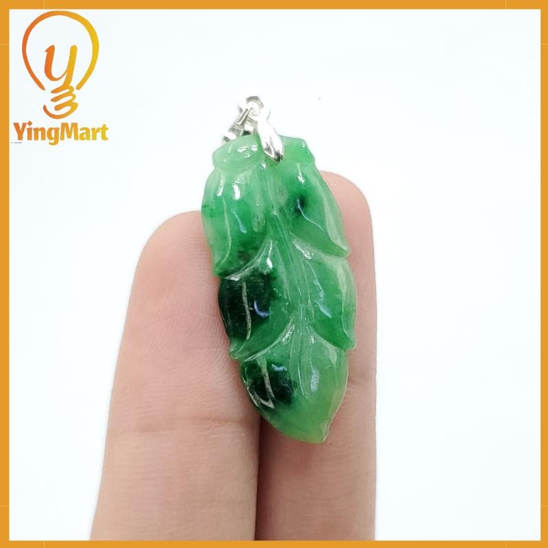 NATURAL Jade Leaf Genuine Jadeite Real Jade Grade A Type A Hand Craving
