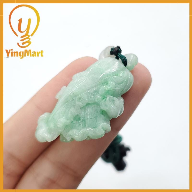 Natural Genuine Floating Green Cabbage Jadeite Jade Grade A Hand Craving Pedant, Lucky Pendant, Jade Necklace Pendant, Jewerly Supplies