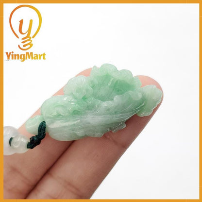 Natural Genuine Floating Green Cabbage Jadeite Jade Grade A Hand Craving Pedant, Lucky Pendant, Jade Necklace Pendant, Jewerly Supplies