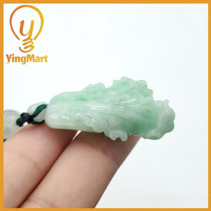 Natural Genuine Floating Green Cabbage Jadeite Jade Grade A Hand Craving Pedant, Lucky Pendant, Jade Necklace Pendant, Jewerly Supplies