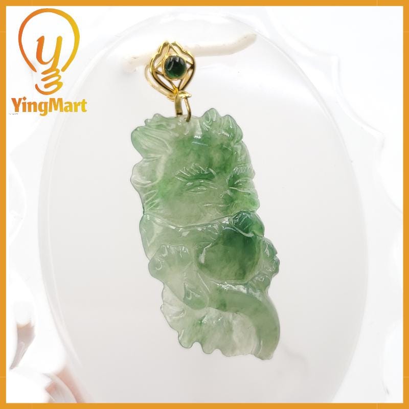 Natural Grade A Baby Dragon Pendant Genuine Jadeite Real Jade Type A Hand Carved, Lucky Pendant, Jade Necklace Pendant, Jewerly Supplies,