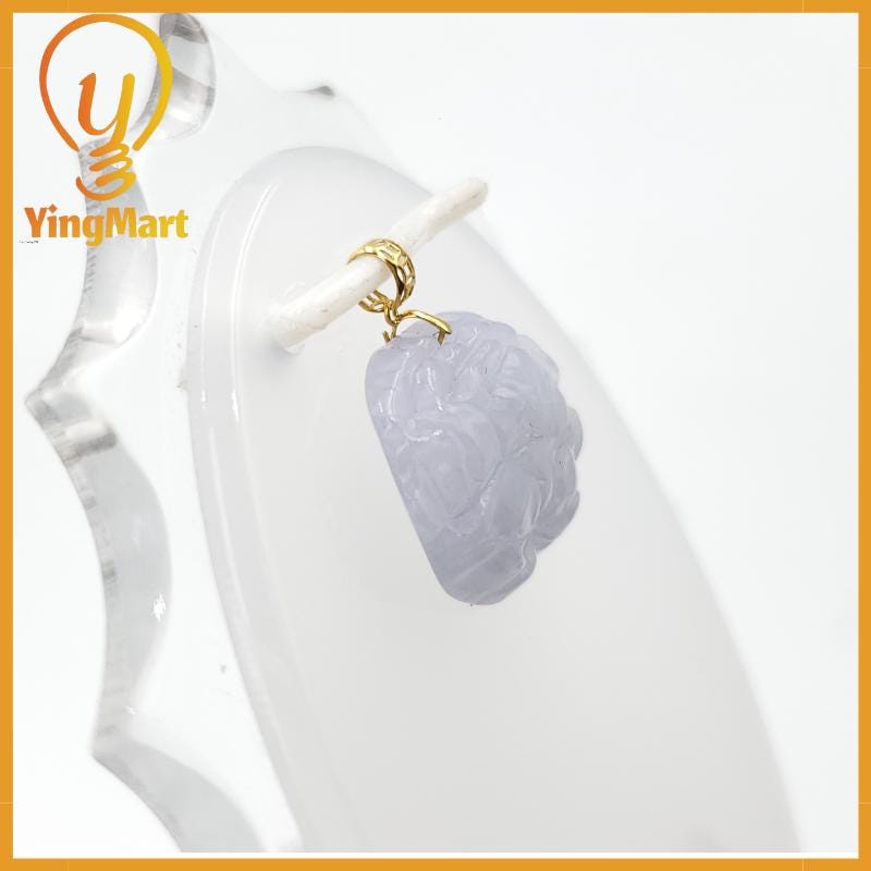 Natural Lotus Flower Genuine Jadeite Real Jade Grade A Type A Hand Craving,  Lucky Pendant, Jade Necklace Pendant