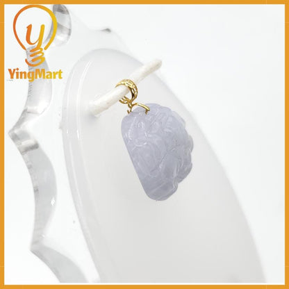 Natural Lotus Flower Genuine Jadeite Real Jade Grade A Type A Hand Craving,  Lucky Pendant, Jade Necklace Pendant