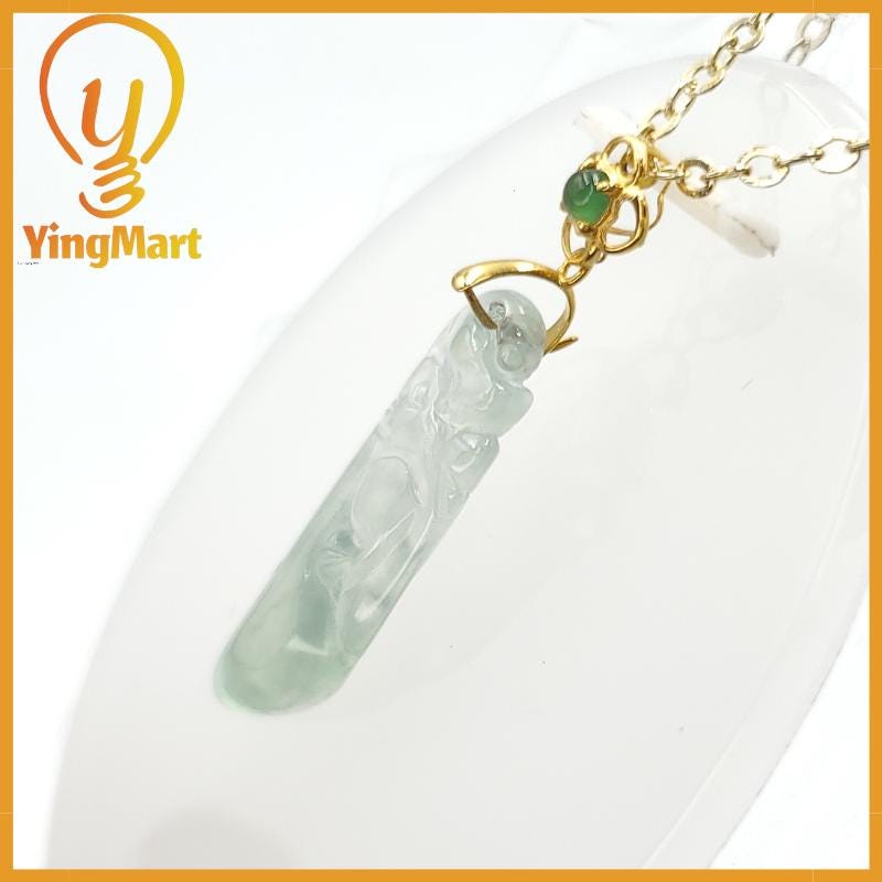 Natural Grade A Jadeite Chinese Ruyi Pendant Jewerly Supplies,  Lucky Pendant, Jade Necklace Pendant