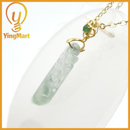 Natural Grade A Jadeite Chinese Ruyi Pendant Jewerly Supplies,  Lucky Pendant, Jade Necklace Pendant