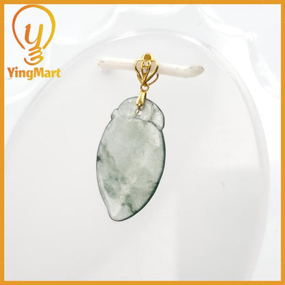 Natural Grade A Jadeite Chinese Ruyi Pendant, Lucky Pendant, Jade Necklace Pendant, Jewerly Supplies