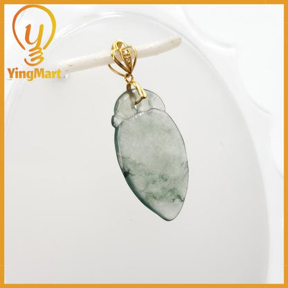 Natural Grade A Jadeite Chinese Ruyi Pendant, Lucky Pendant, Jade Necklace Pendant, Jewerly Supplies