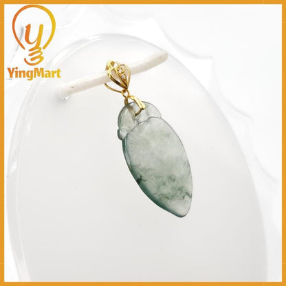 Natural Grade A Jadeite Chinese Ruyi Pendant, Lucky Pendant, Jade Necklace Pendant, Jewerly Supplies