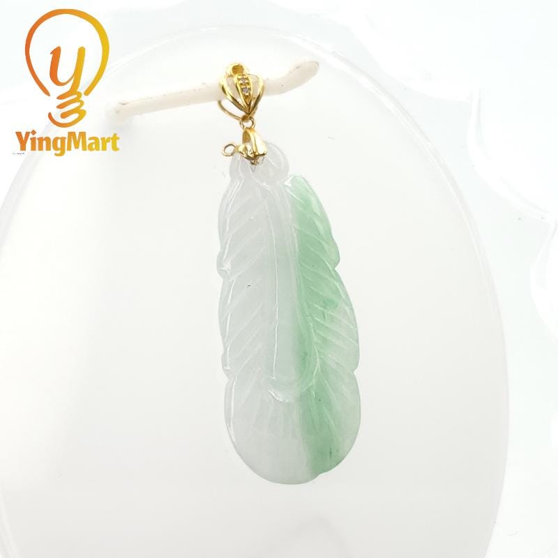 Natural Jade Leaf Pendant 100% Genuine Jadeite Real Jade Type A Grade A Hand Carved, Lucky Pendant, Jade Necklace Pendant, Jewerly Supplies