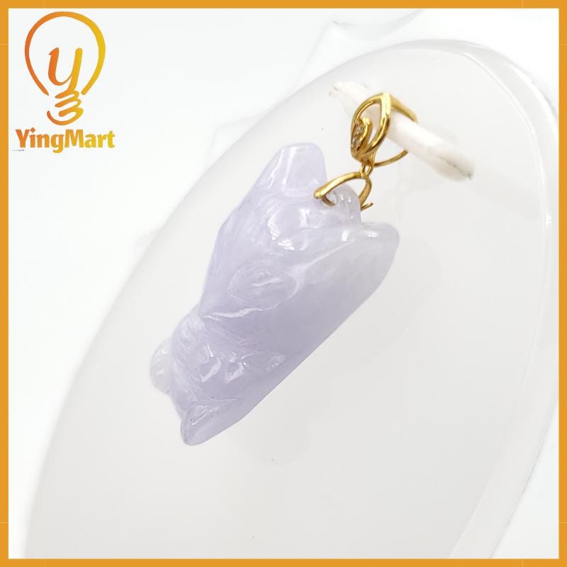 100% Natural Jade Nine - Tailed fox Pendant Hand Carved  Burmese Myanmar Genuine Jadeite Real Jade Type A, Lucky Pendant, Jade Necklace