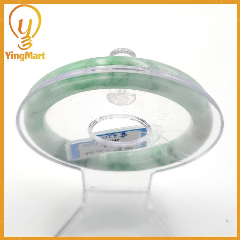 YingCollection 59mm PNJ260823 Certified Natural Color Green With Black Brown Spot Jadeite Jade Bangle Bracelet, Real Gemstone, Jewelry