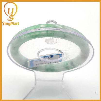 YingCollection 59mm PNJ260823 Certified Natural Color Green With Black Brown Spot Jadeite Jade Bangle Bracelet, Real Gemstone, Jewelry