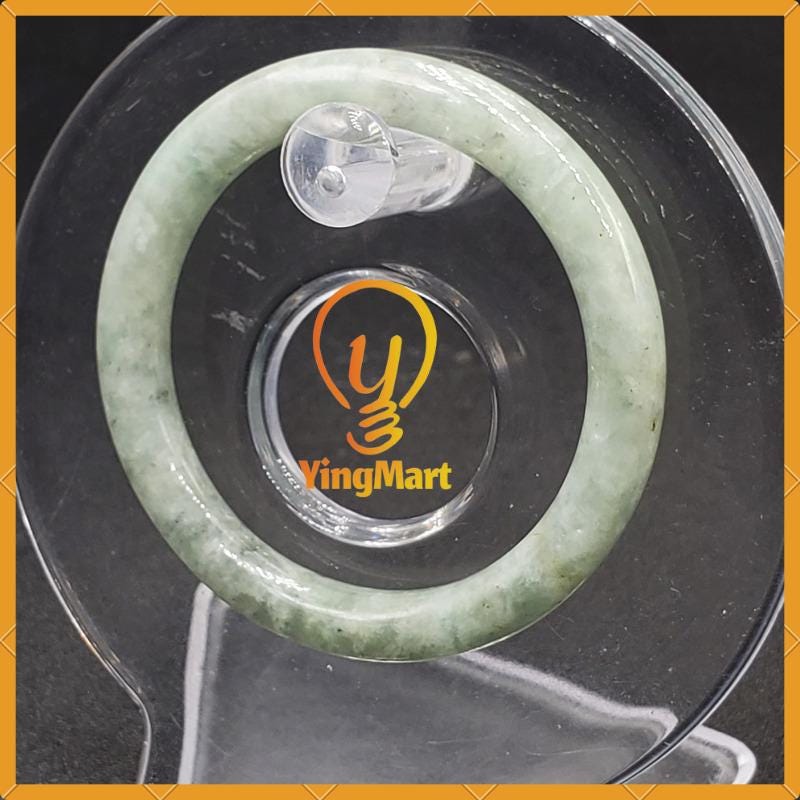 Yingmart 42-43mm Baby Size Natural Jadeite Jade Bangle Bracelet, Real Gemstone Bracelet, Vintage Jewelry, Birthday Gift