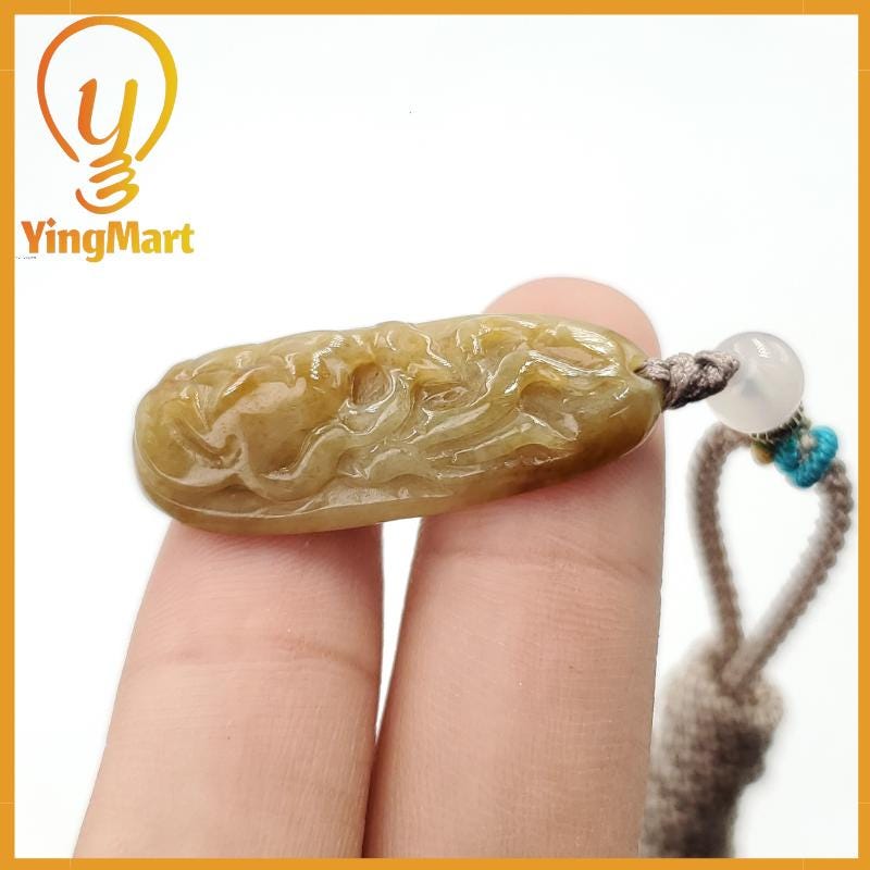 Yingmart Natural Jade Giraffe Genuine Jadeite Real Jade Grade A Type A Hand Craving