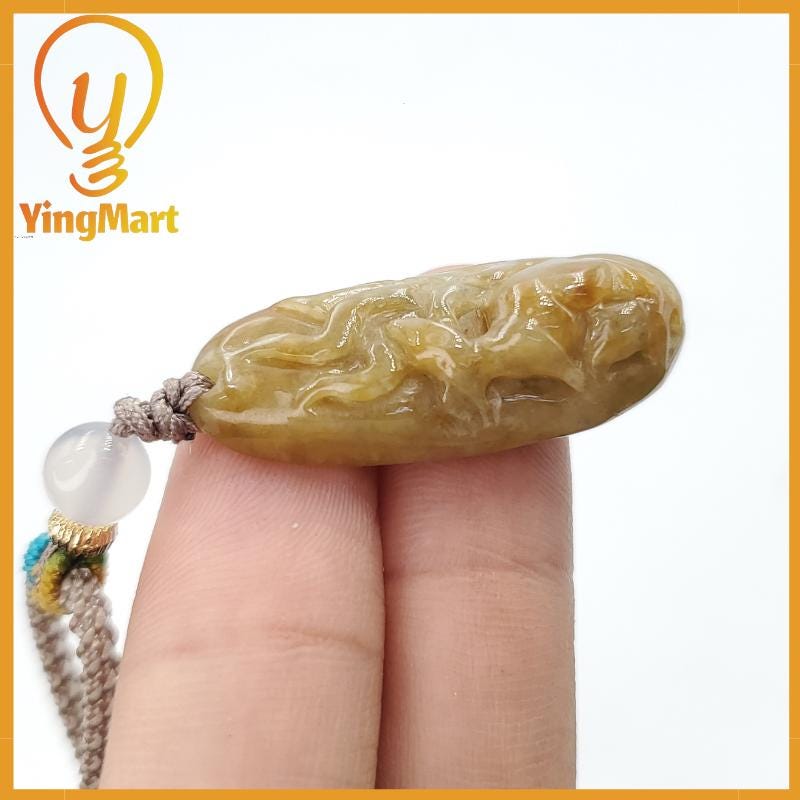 Yingmart Natural Jade Giraffe Genuine Jadeite Real Jade Grade A Type A Hand Craving