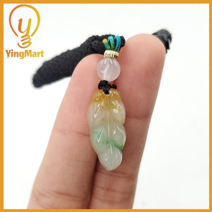 NATURAL Jade Leaf Genuine Jadeite Real Jade Grade A Type A Hand Craving