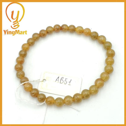Yingmart Natural Genuine Yellow  Myanmar Jade A Jadeite Jade, Burmese Myanmar Gemstones,Real Gemstone Bracelet
