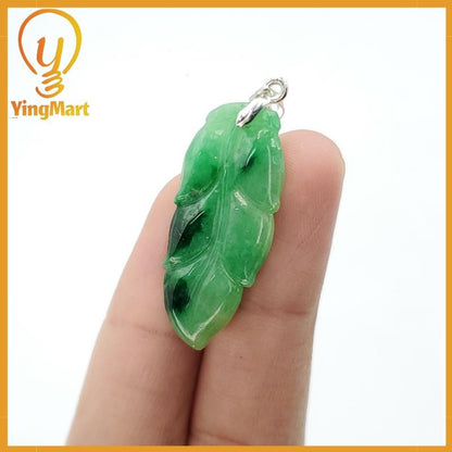 NATURAL Jade Leaf Genuine Jadeite Real Jade Grade A Type A Hand Craving
