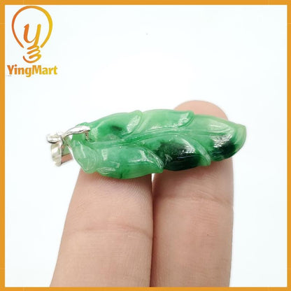 NATURAL Jade Leaf Genuine Jadeite Real Jade Grade A Type A Hand Craving