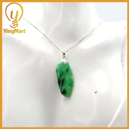 NATURAL Jade Leaf Genuine Jadeite Real Jade Grade A Type A Hand Craving