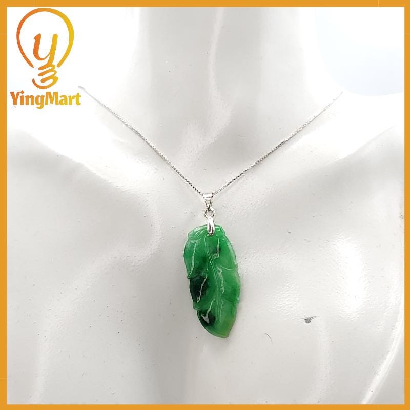 NATURAL Jade Leaf Genuine Jadeite Real Jade Grade A Type A Hand Craving