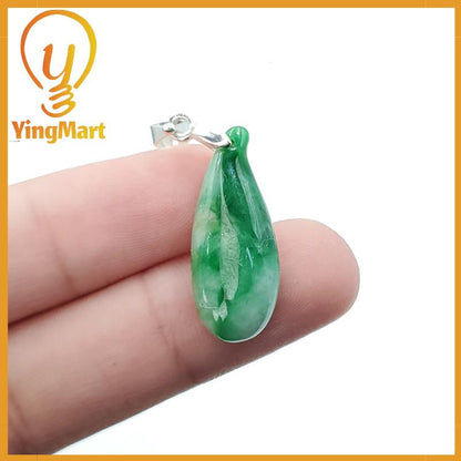 Natural Grade A Jadeite Chinese Ruyi Pendant, Lucky Pendant, Jade Necklace Pendant, Jewerly Supplies