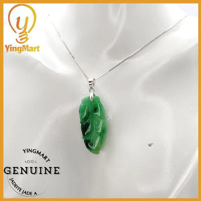 NATURAL Jade Leaf Genuine Jadeite Real Jade Grade A Type A Hand Craving