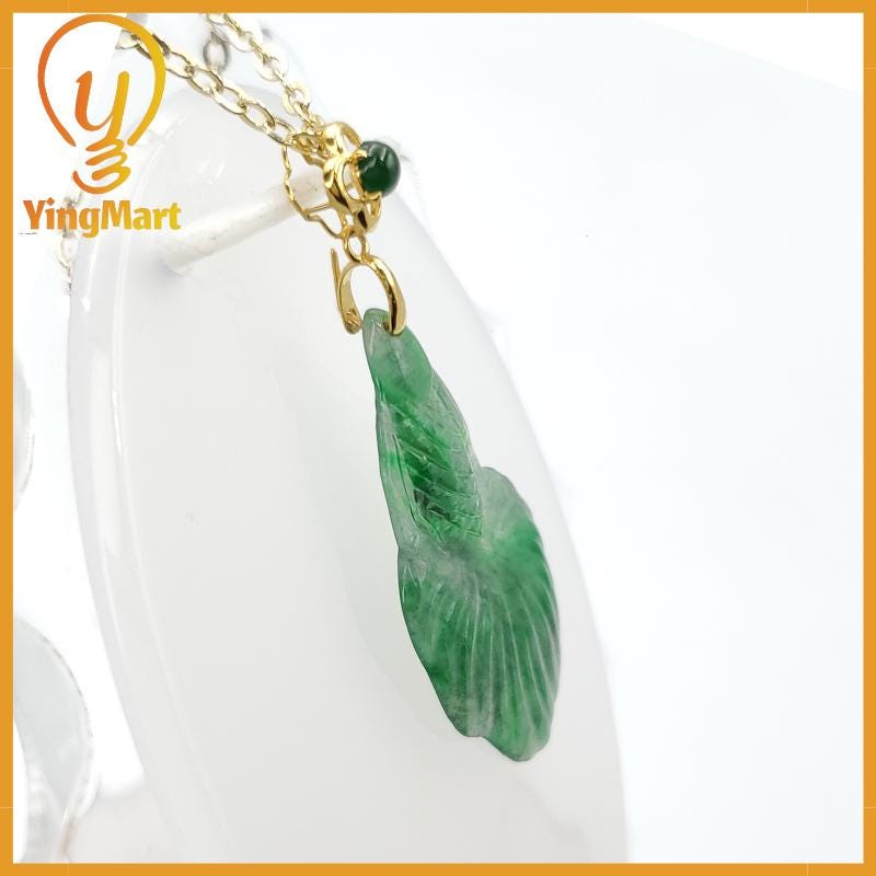 Natural Green Fish Jade Pendant Hand Carved Genuine Jadeite Real Jade Type A Grade A , Lucky Pendant, Jade Necklace Pendant, Jewerly