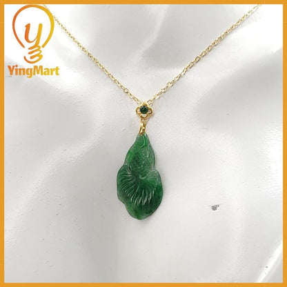 Natural Green Fish Jade Pendant Hand Carved Genuine Jadeite Real Jade Type A Grade A , Lucky Pendant, Jade Necklace Pendant, Jewerly