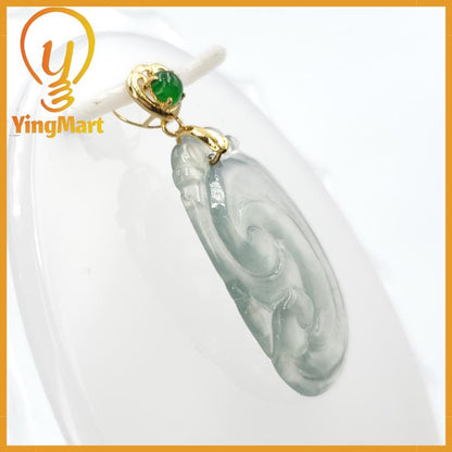 Natural Grade A Jadeite Chinese Ruyi Pendant, Lucky Pendant, Jade Necklace Pendant, Jewerly Supplies