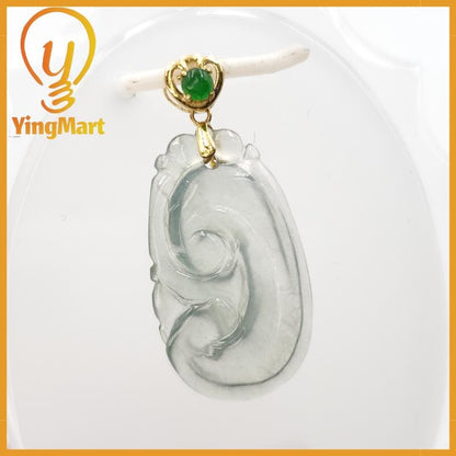 Natural Grade A Jadeite Chinese Ruyi Pendant, Lucky Pendant, Jade Necklace Pendant, Jewerly Supplies