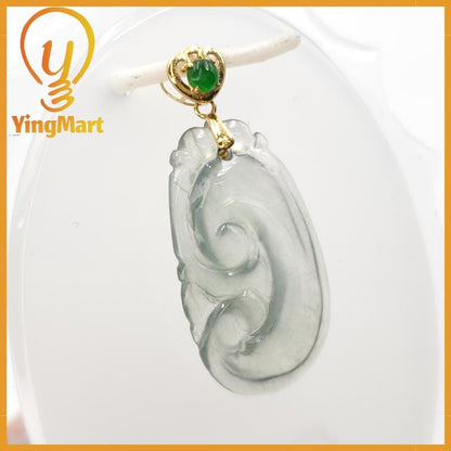Natural Grade A Jadeite Chinese Ruyi Pendant, Lucky Pendant, Jade Necklace Pendant, Jewerly Supplies