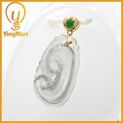 Natural Grade A Jadeite Chinese Ruyi Pendant, Lucky Pendant, Jade Necklace Pendant, Jewerly Supplies