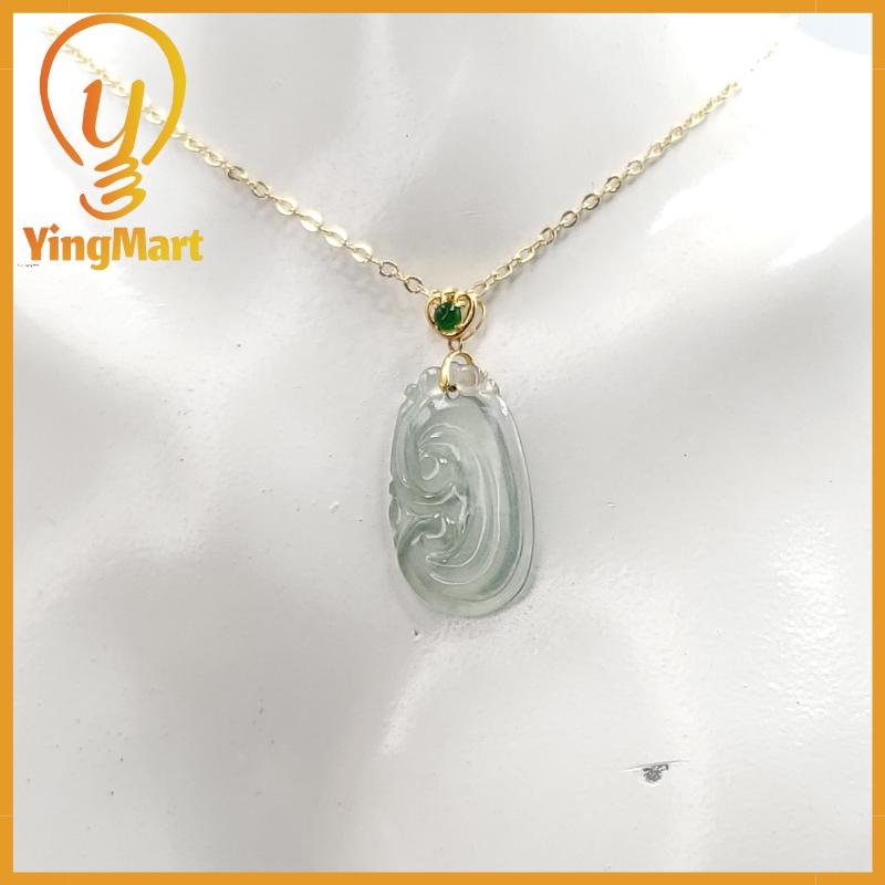 Natural Grade A Jadeite Chinese Ruyi Pendant, Lucky Pendant, Jade Necklace Pendant, Jewerly Supplies