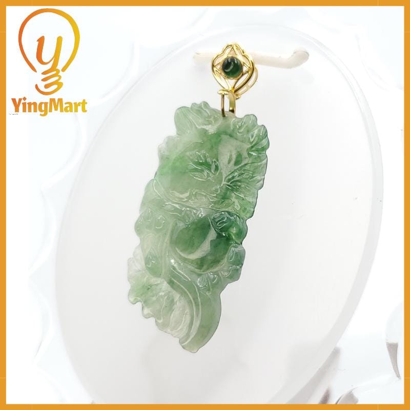 Natural Grade A Baby Dragon Pendant Genuine Jadeite Real Jade Type A Hand Carved, Lucky Pendant, Jade Necklace Pendant, Jewerly Supplies,