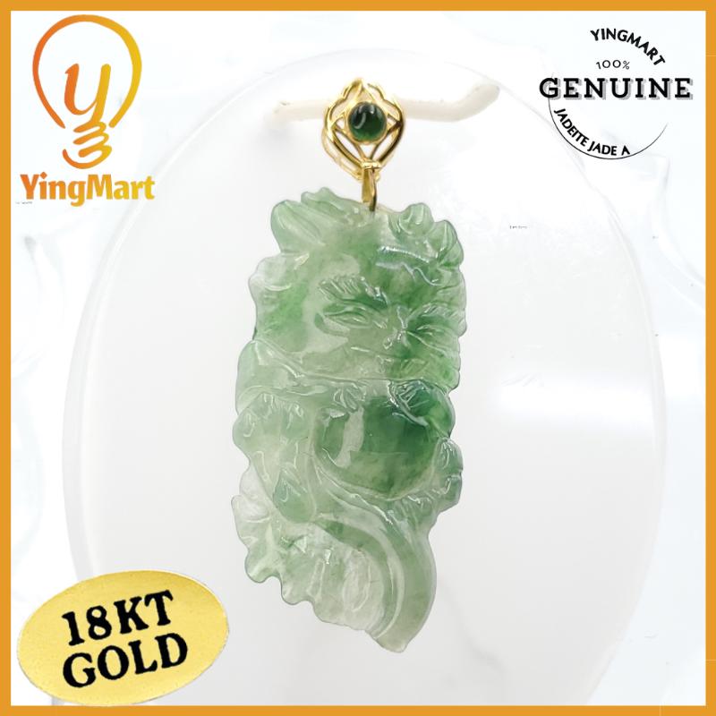 Natural Grade A Baby Dragon Pendant Genuine Jadeite Real Jade Type A Hand Carved, Lucky Pendant, Jade Necklace Pendant, Jewerly Supplies,