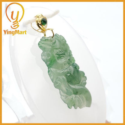 Natural Grade A Baby Dragon Pendant Genuine Jadeite Real Jade Type A Hand Carved, Lucky Pendant, Jade Necklace Pendant, Jewerly Supplies,