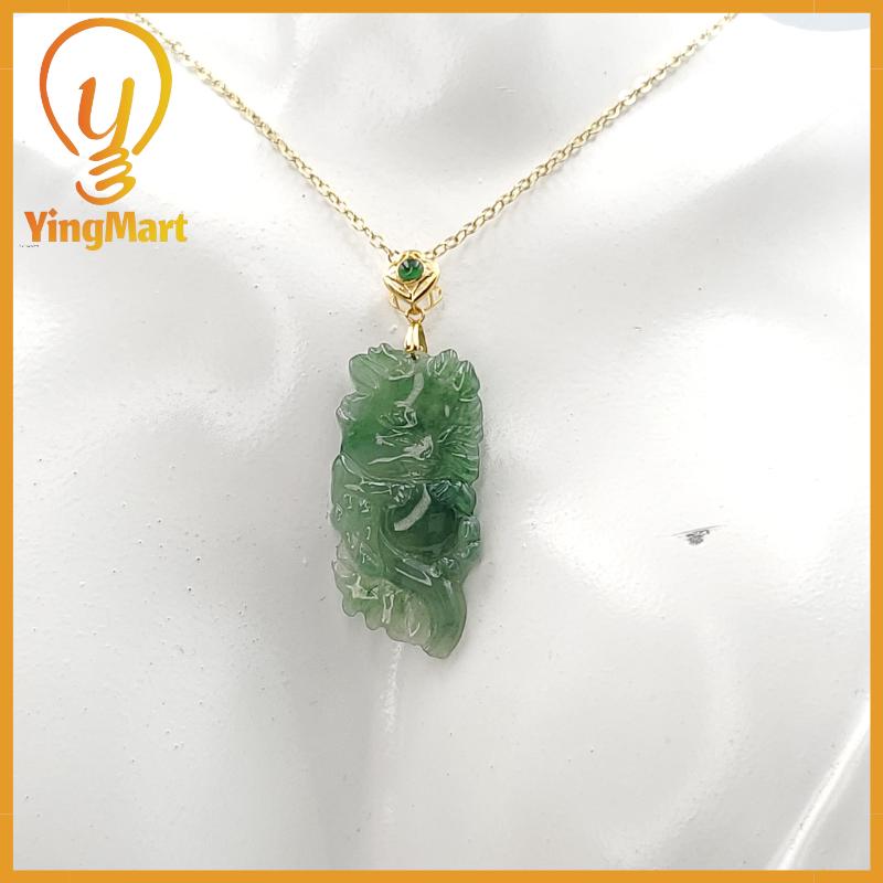 Natural Grade A Baby Dragon Pendant Genuine Jadeite Real Jade Type A Hand Carved, Lucky Pendant, Jade Necklace Pendant, Jewerly Supplies,
