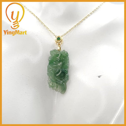 Natural Grade A Baby Dragon Pendant Genuine Jadeite Real Jade Type A Hand Carved, Lucky Pendant, Jade Necklace Pendant, Jewerly Supplies,