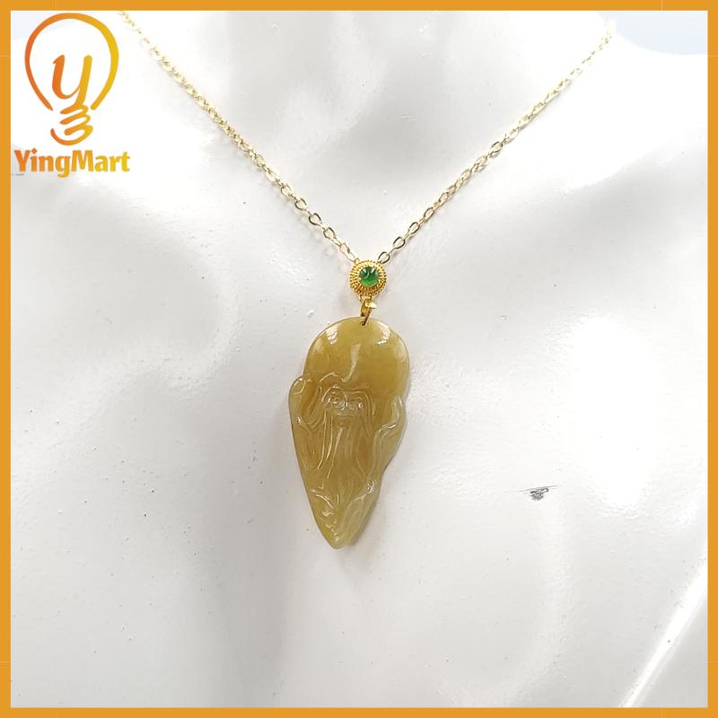 Natural Jade Face Of Shoulao Pendant Genuine Jadeite Real Jade Type A Hand Carved, Lucky Pendant, Jade Necklace Pendant, Jewerly Supplies,