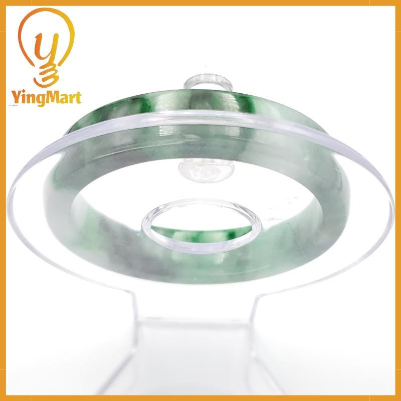 YingCollection 53mm PNJ258397 Certified Natural Color Green White To Dark Green, Grey White Jadeite Jade Bangle Bracelet, Real Gemstone