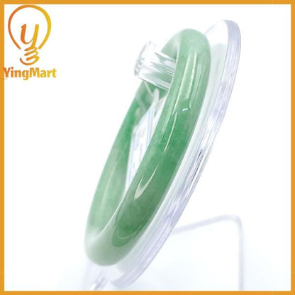 Jade Bangle 54mm PNJ250119 Certified | Yingmart Natural Color Green White to Green Jade Jadeite Bracelet for Men, Women, Grandma, Sister