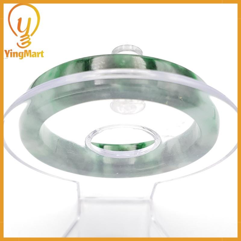 YingCollection 54mm PNJ258406 Certified Natural Color Green White To Dark Green, Grey White Jadeite Jade Bangle Bracelet, Real Gemstone