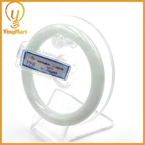 YingCollection 56mm PNJ200293 Certified Natural Color Green White To Green, Grey White Jadeite Jade Bangle Bracelet, Real Gemstone