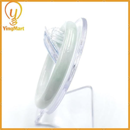 YingCollection 56mm PNJ200293 Certified Natural Color Green White To Green, Grey White Jadeite Jade Bangle Bracelet, Real Gemstone
