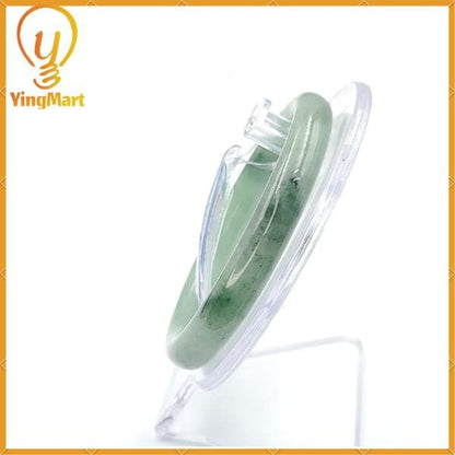 Jade Bangle 56mm PNJ216970 Certified | Yingmart Natural Color Light Green, Greyish Green, Grey Jadeite for Men, Women, Grandma, Sister
